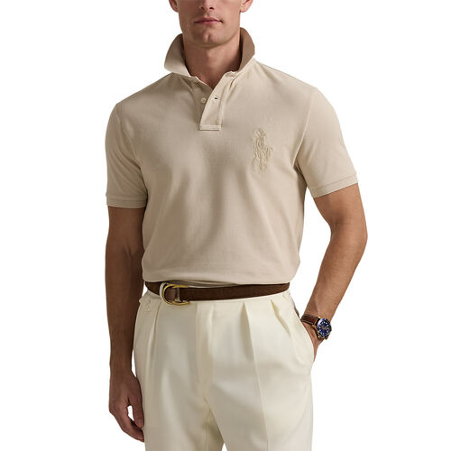 Polo Ralph Lauren Custom Slim Fit Big Pony Mesh Polo Shirt